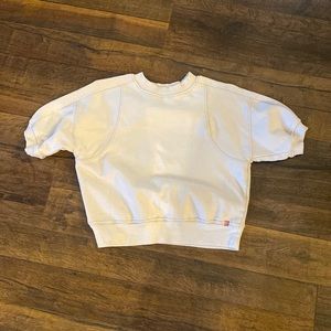 Urban Outfitters BDG Nina short sleeve sweatshirt in beige (Small)